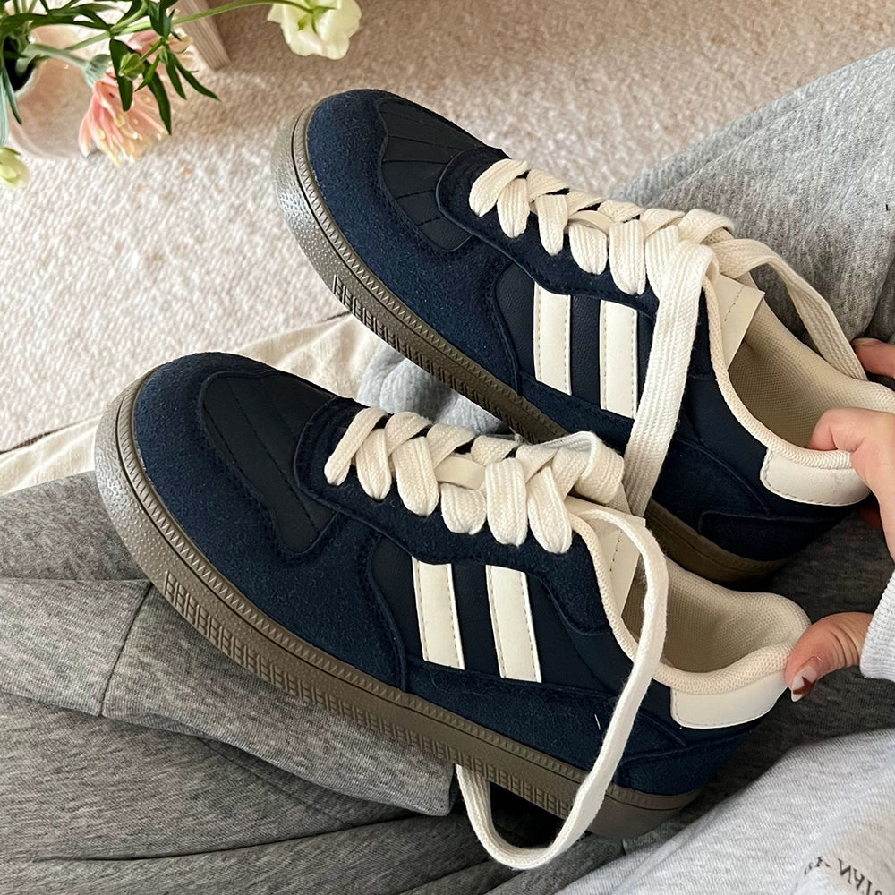 Saturday School Sneakers in Navy