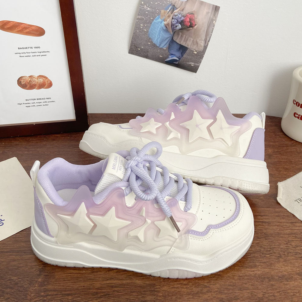 Pastel Aesthetic Star Sneakers