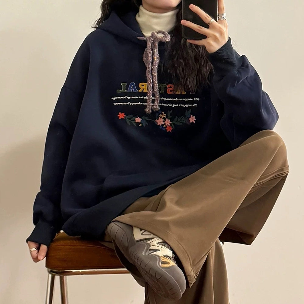 Pastoral Print Indie Hoodie