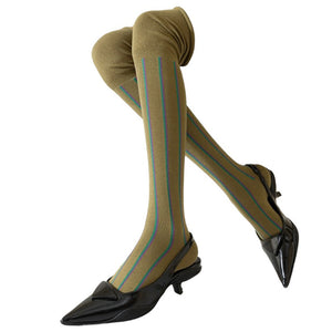 Campus Secrets Striped Knee Socks