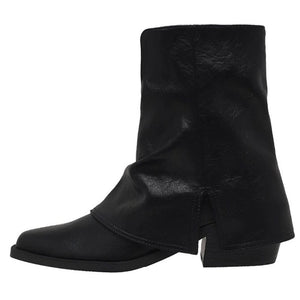 Slouchy Fit Block Heel Boots