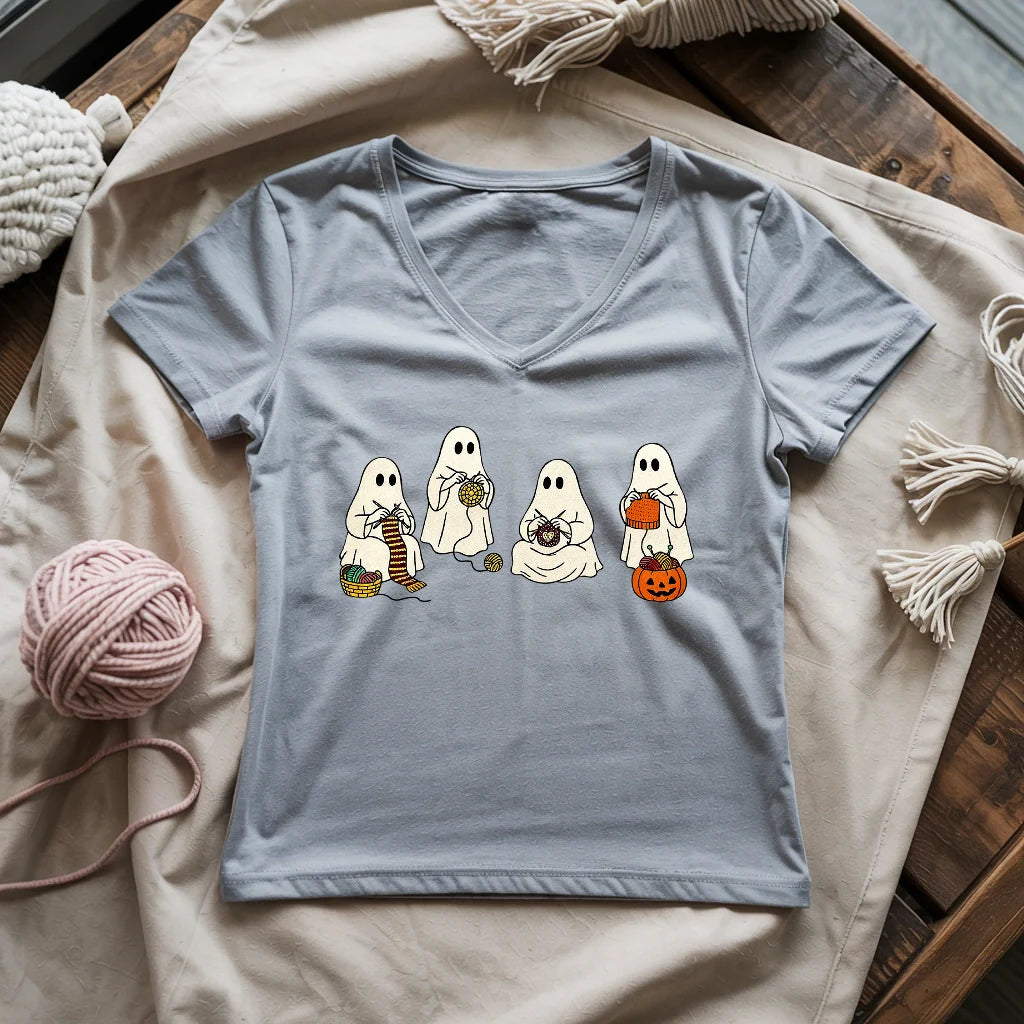 Ghost Stitchers Society Lady V-neck