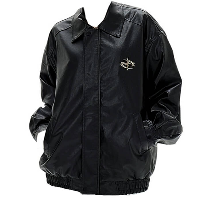 Star Girl Bomber Leather Jacket