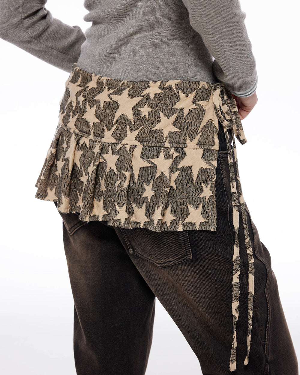 Star Print Y2K Overlay Belt