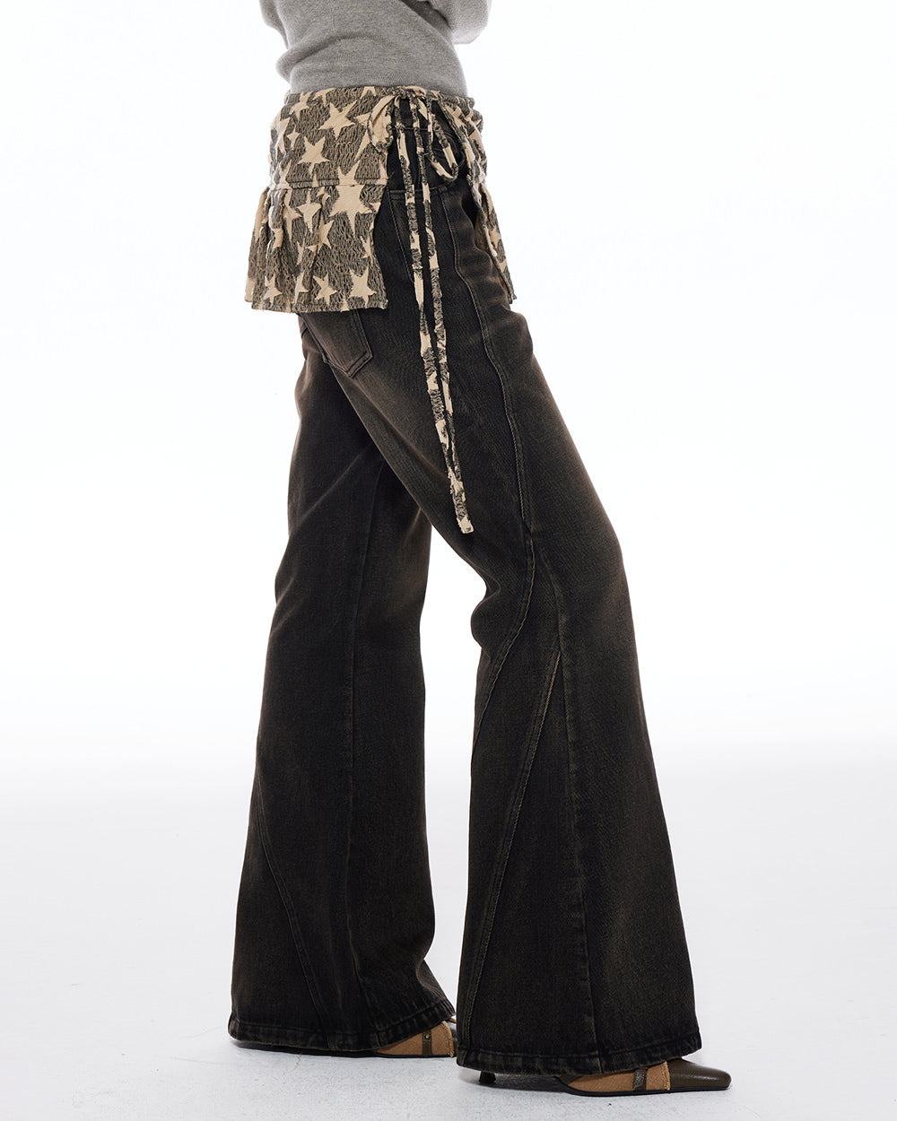 Star Print Y2K Overlay Belt