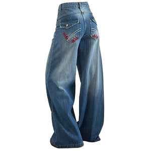 Teen Craft Embroidered Baggy Jeans