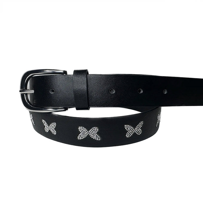 Y2K Butterfly Rhinestone Belt
