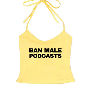 Y2K Style Podcasts Halter Top